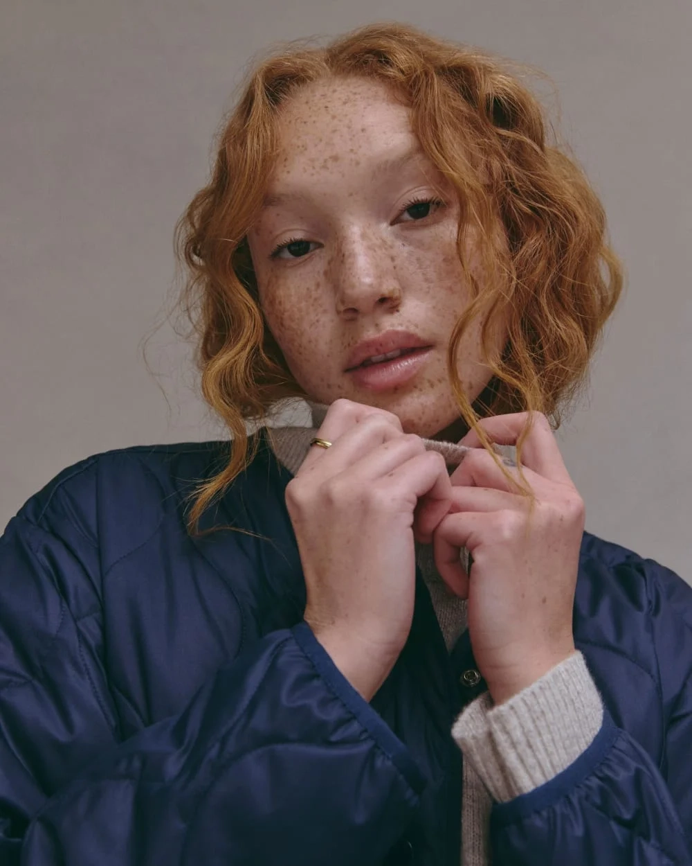 The Long Quilted Liner | Navy (5)