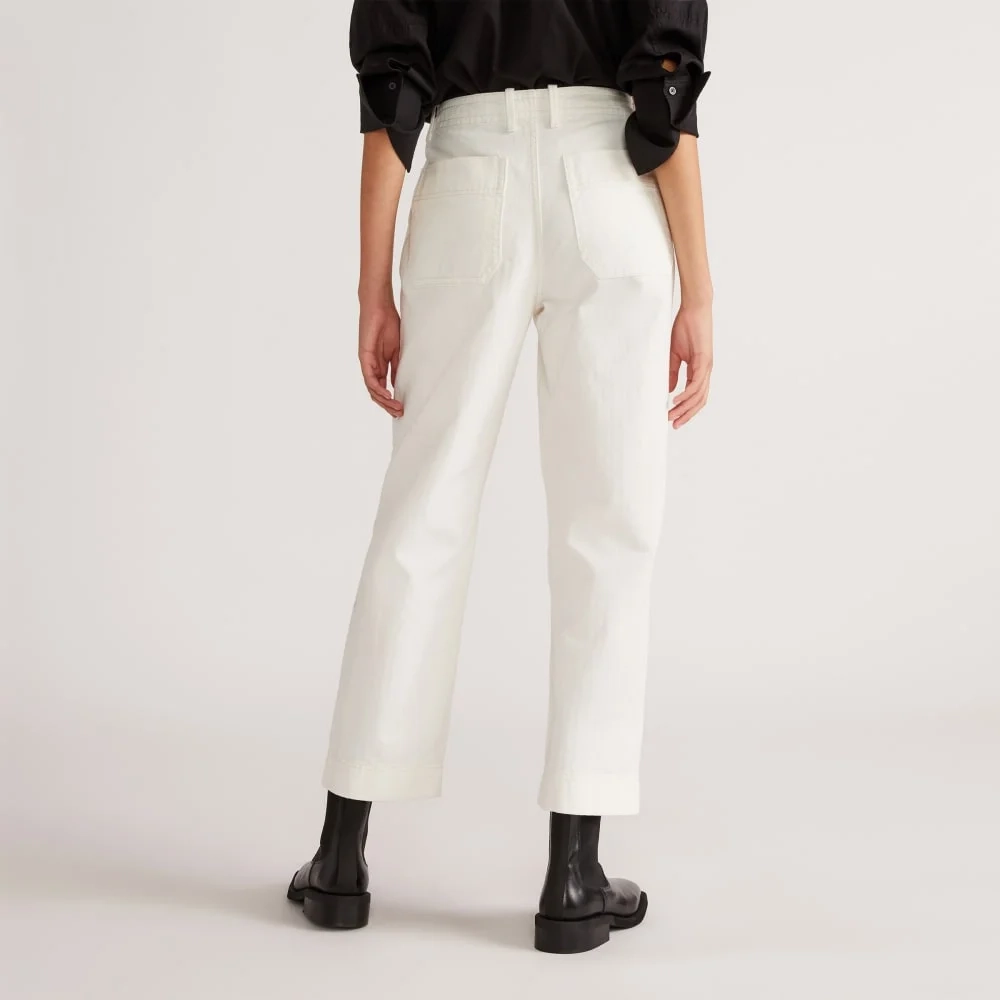 The Organic Cotton Herringbone Pant | Bone (4)
