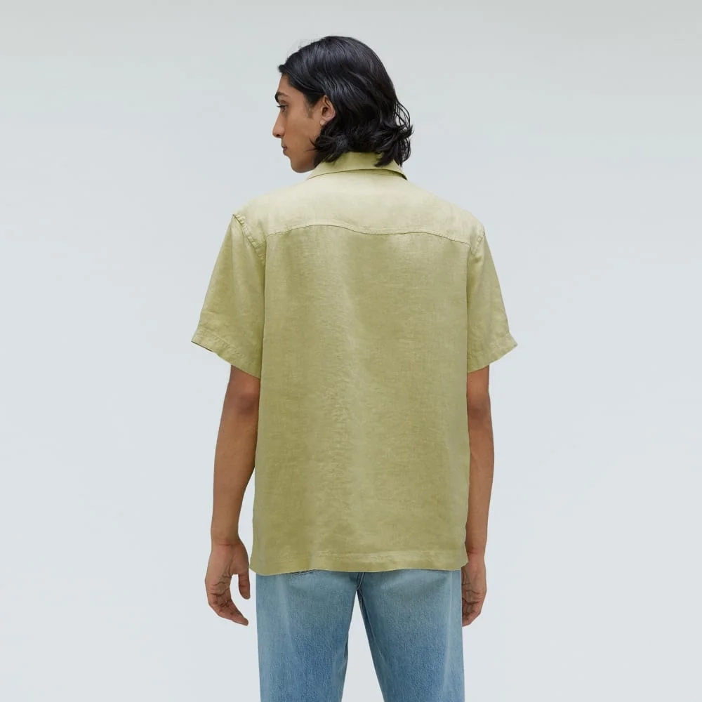 The Resort Shirt in Linen | Leek (6)