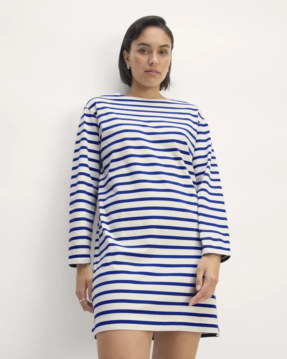 The Mariner Dress | Bone / Mazarine Blue (4)