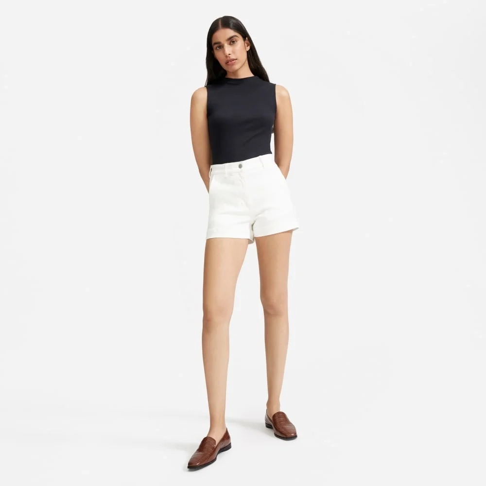 The Pima Micro-Rib Funnel-Neck Tank | Black (2)