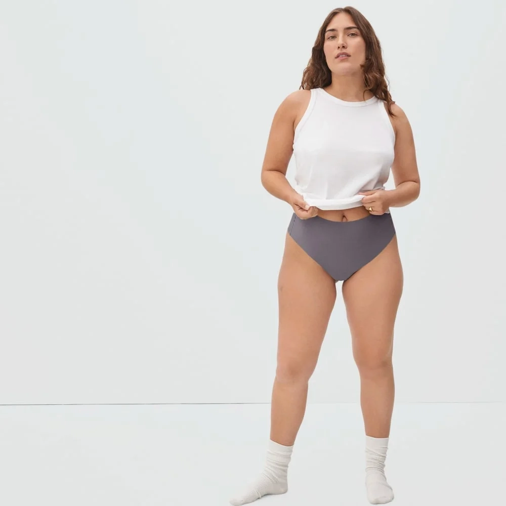 The Invisible High-Rise Thong | Plum Grey (3)