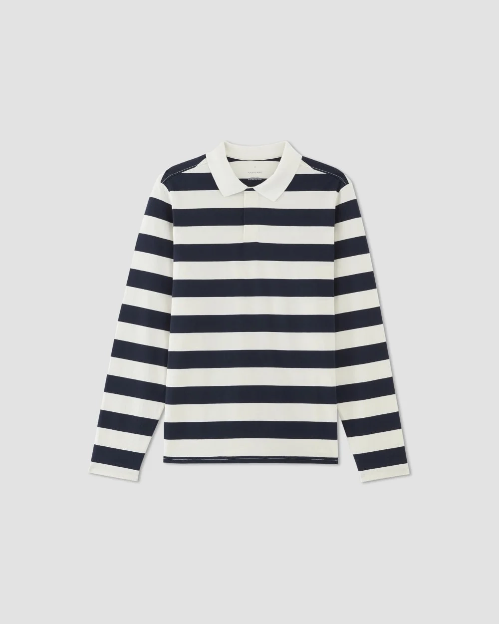 The Premium-Weight Rugby Shirt |  Navy / Bone (4)