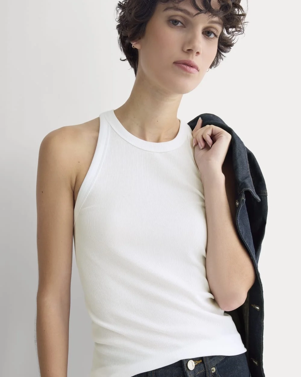 Luxe Rib Racerback Tank | White (4)