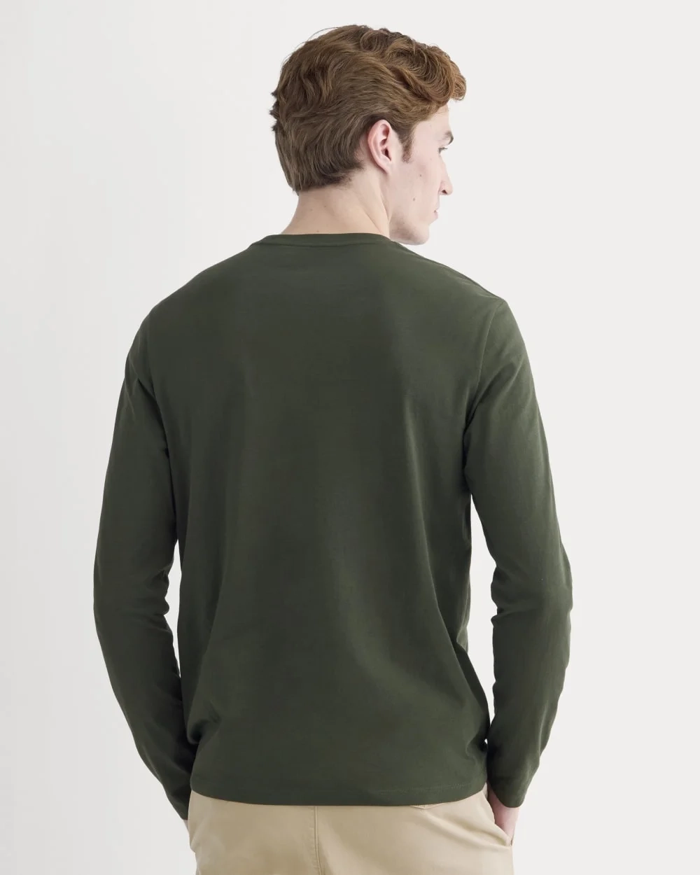 The Essential Organic Long-Sleeve Tee | Dark Green (2)