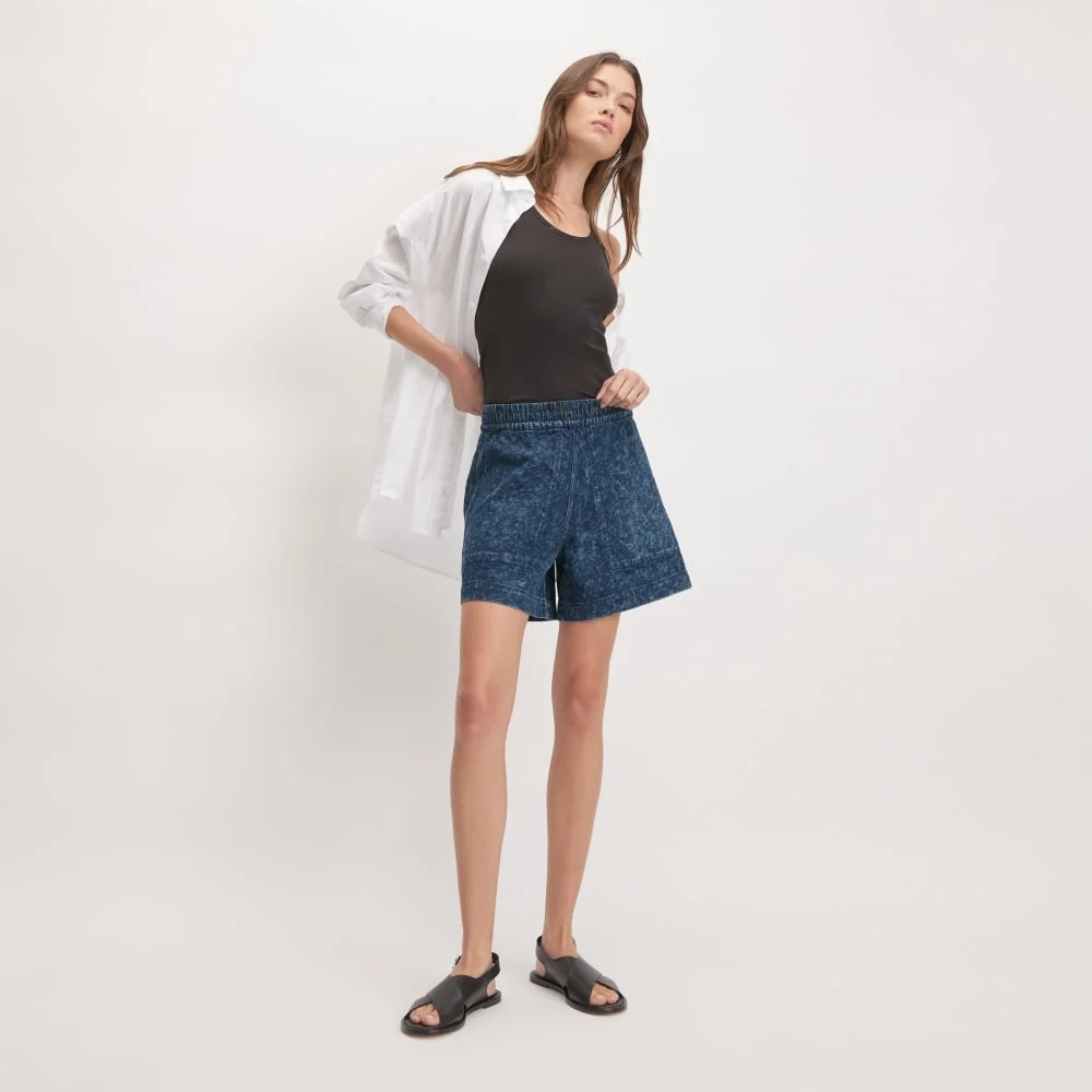 The Denim Utility Short | Dark Painterly Strokes (4)