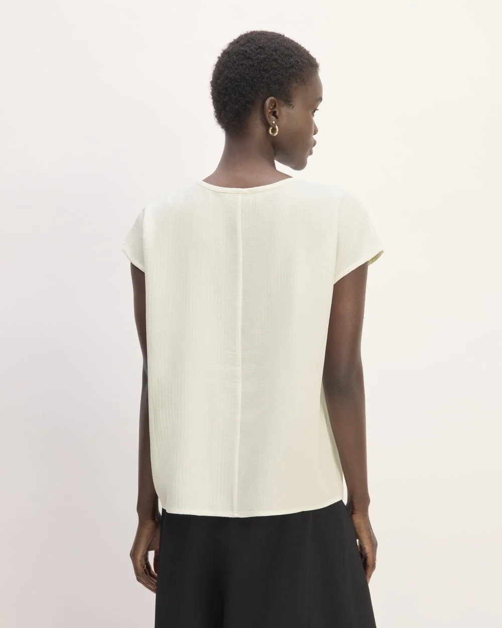 The Mini Jacquard Stripe Top | Bone (4)