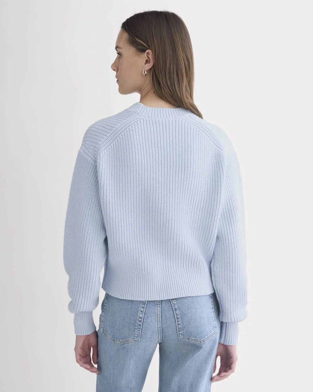 Cropped Ribbed Crew in Everyday Cotton | Skywriting (4)