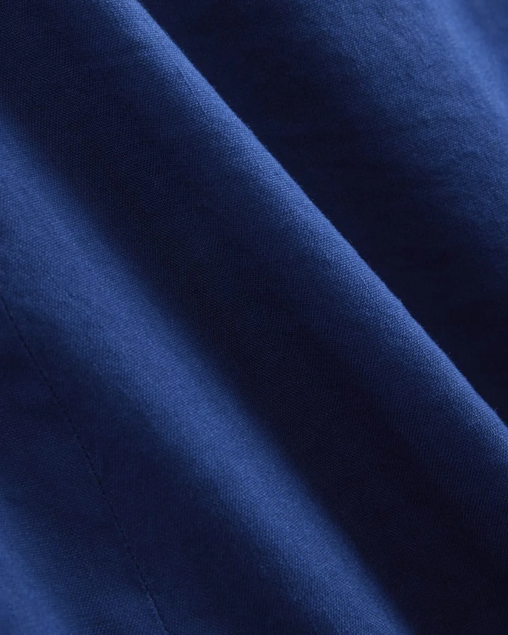 Tie-Neck Dress in Stretch Linen | Estate Blue (4)