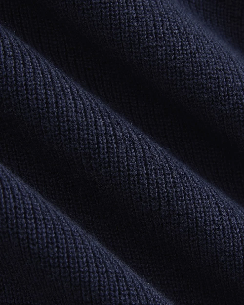 Relaxed V-Neck Midi Sweater Dress in Cotton Merino | Navy (4)