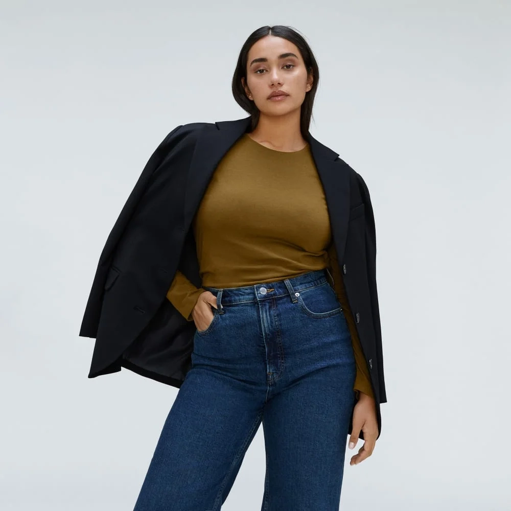 The Organic Cotton Long-Sleeve Crew | Tapenade (5)