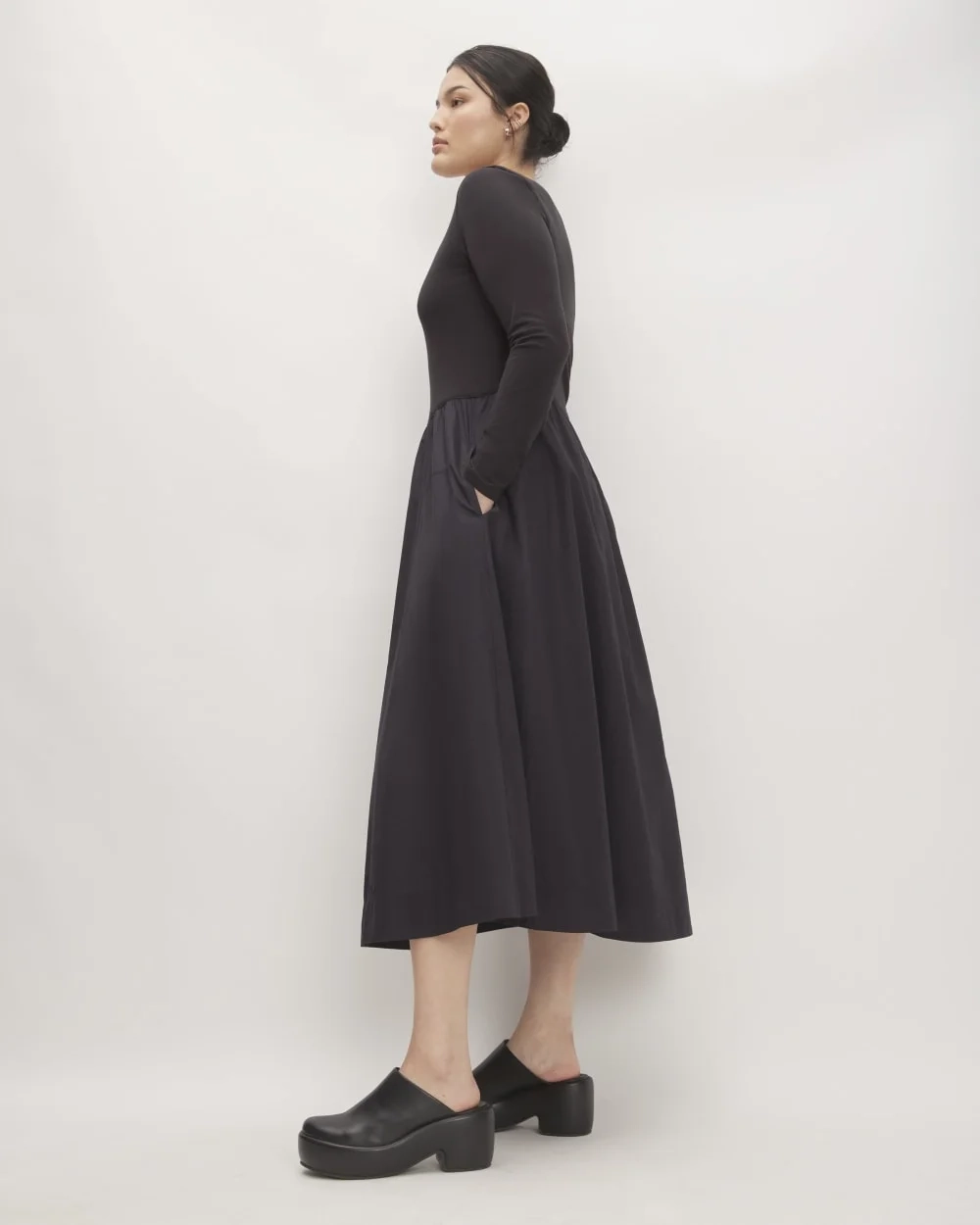 The Long-Sleeve Riviera Dress | Black (4)