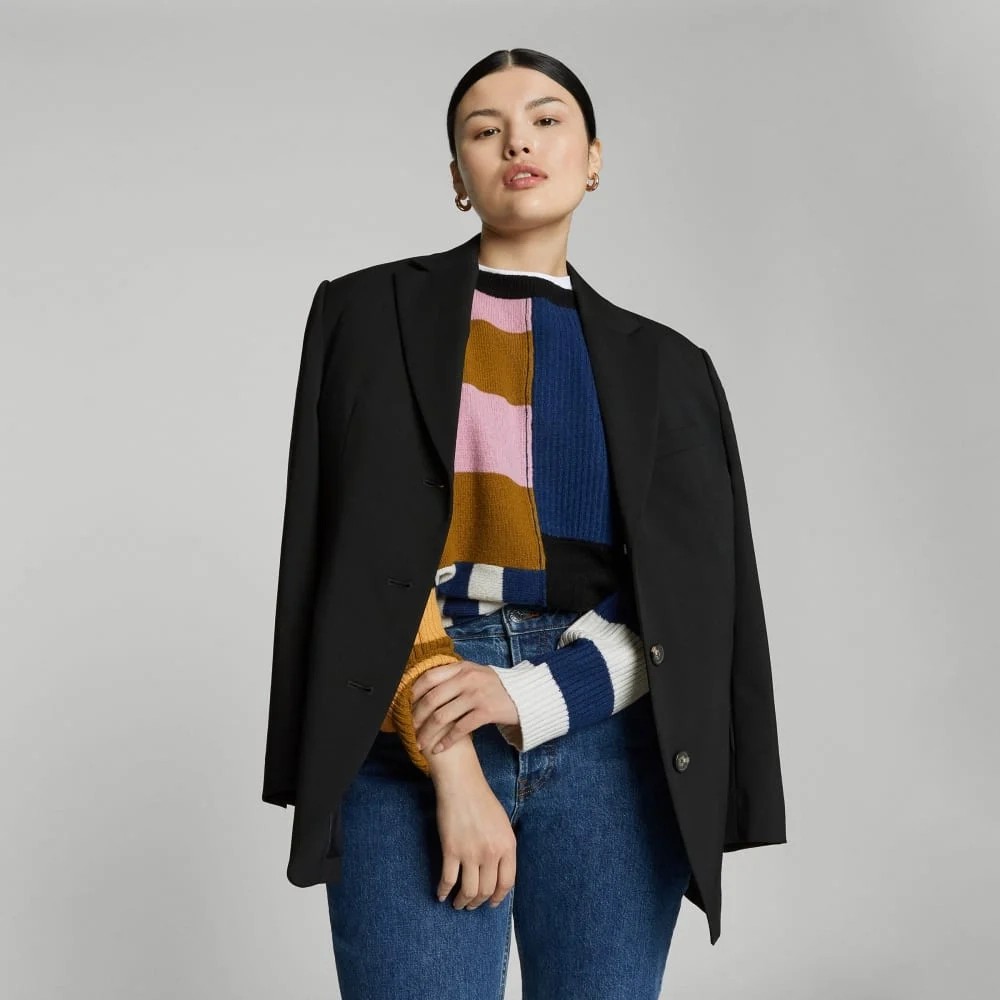 The Cashmere Patchwork Sweater | Multi Stripe (4)