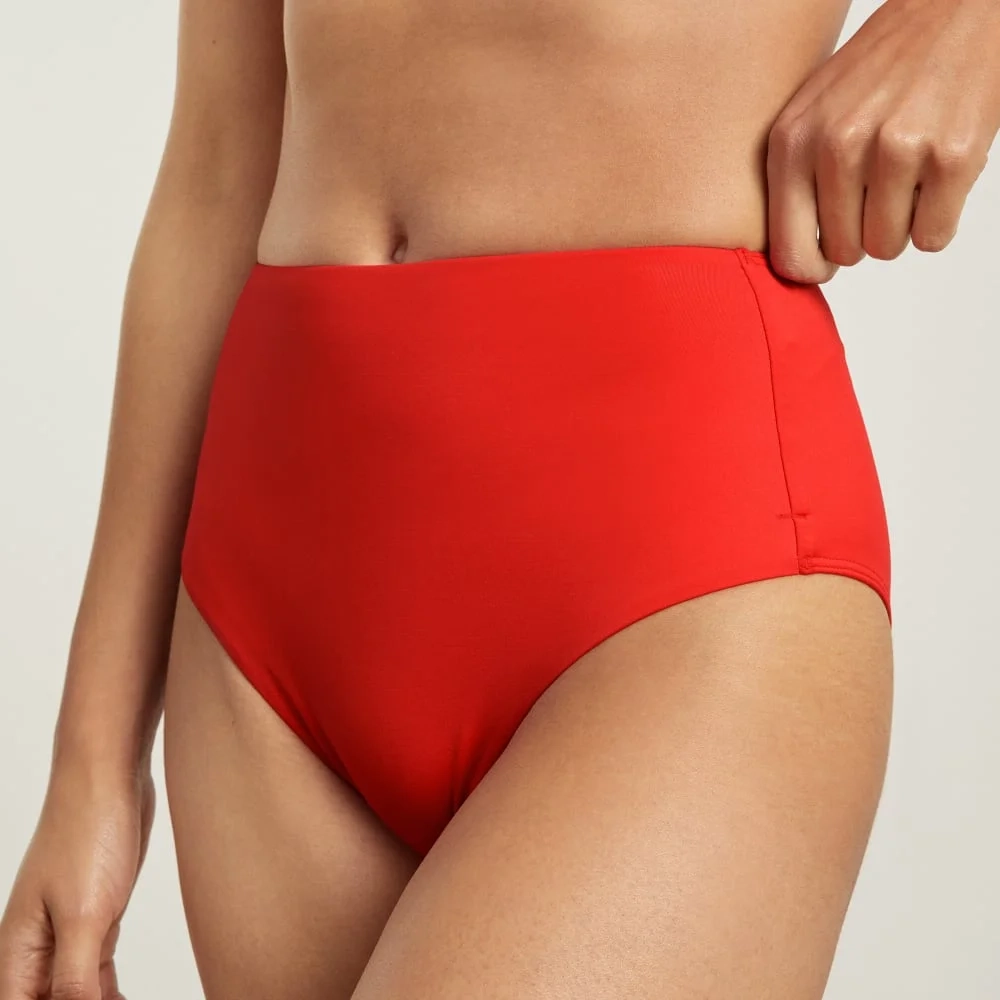 The High-Rise Hipster Bottom | Bright Red (5)