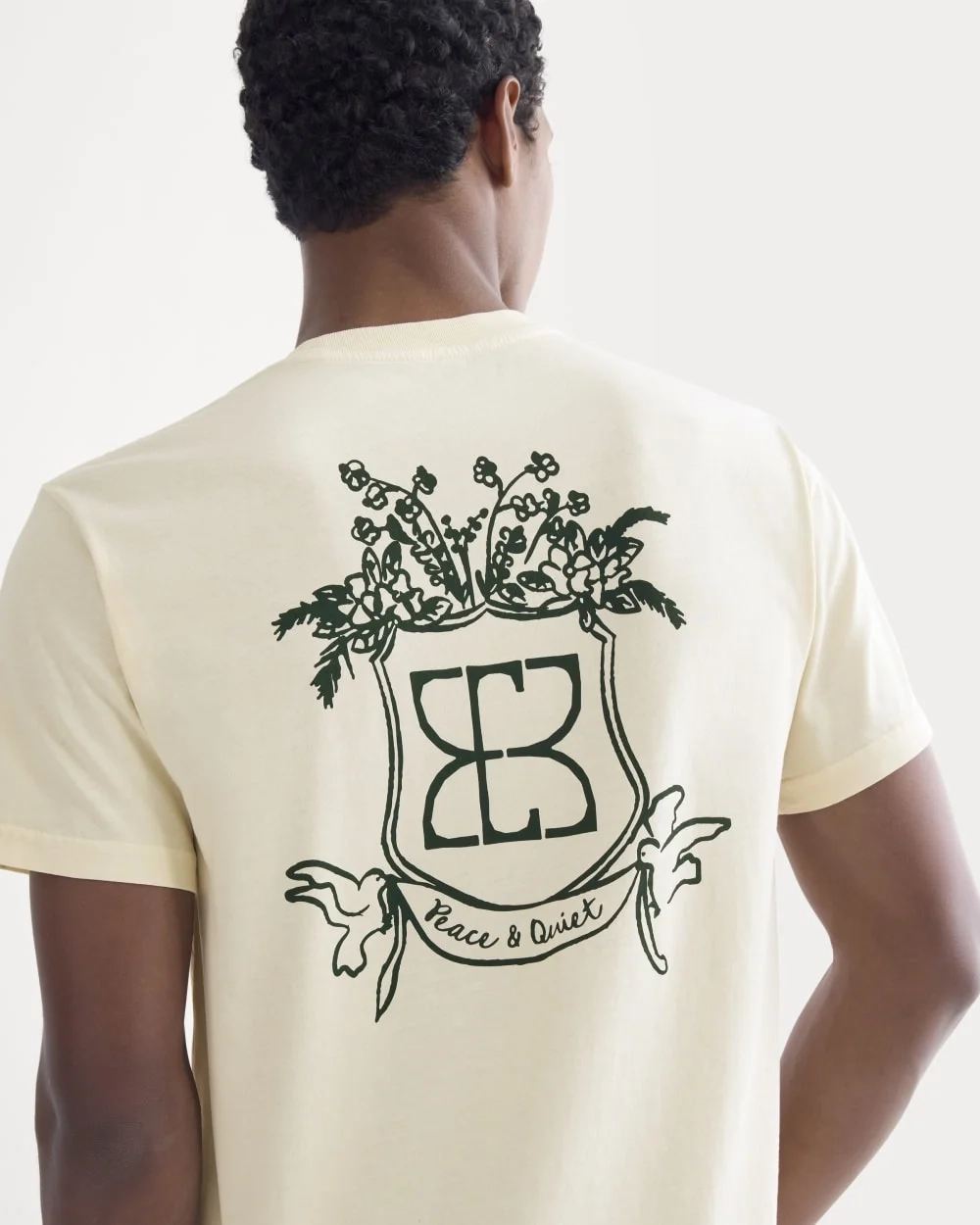 Everlane x Peace and Quiet Crest Graphic Tee | Bone (6)