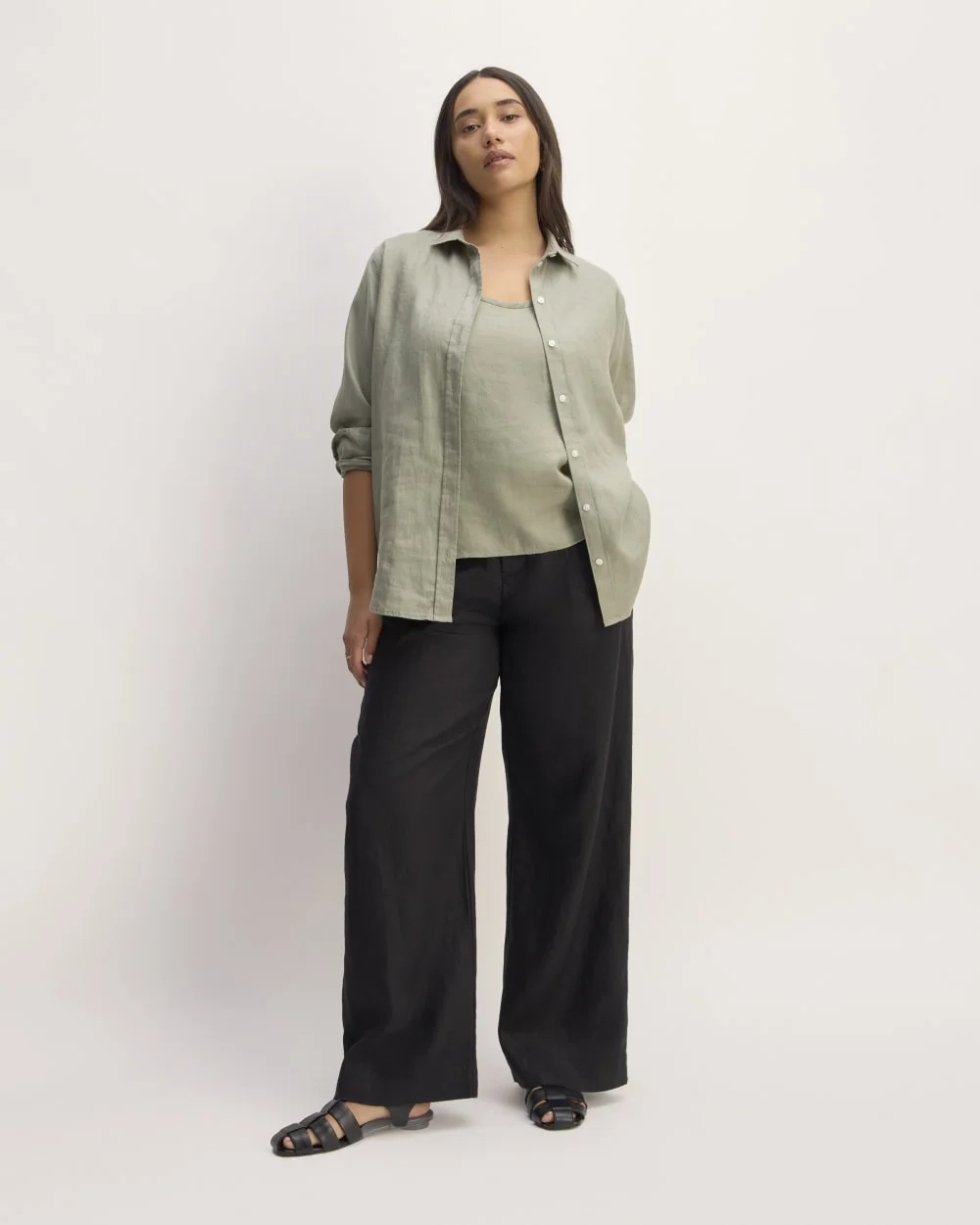 The Scoop Tank in Linen | Sage Green (5)