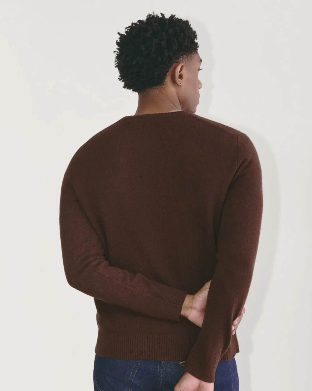 The Premium Merino Crew Neck Sweater | Heather Mahogany (6)