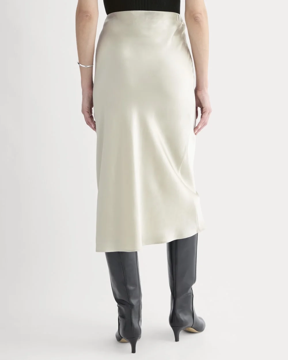 Slip Skirt in Silk Charmeuse | Peyote (4)