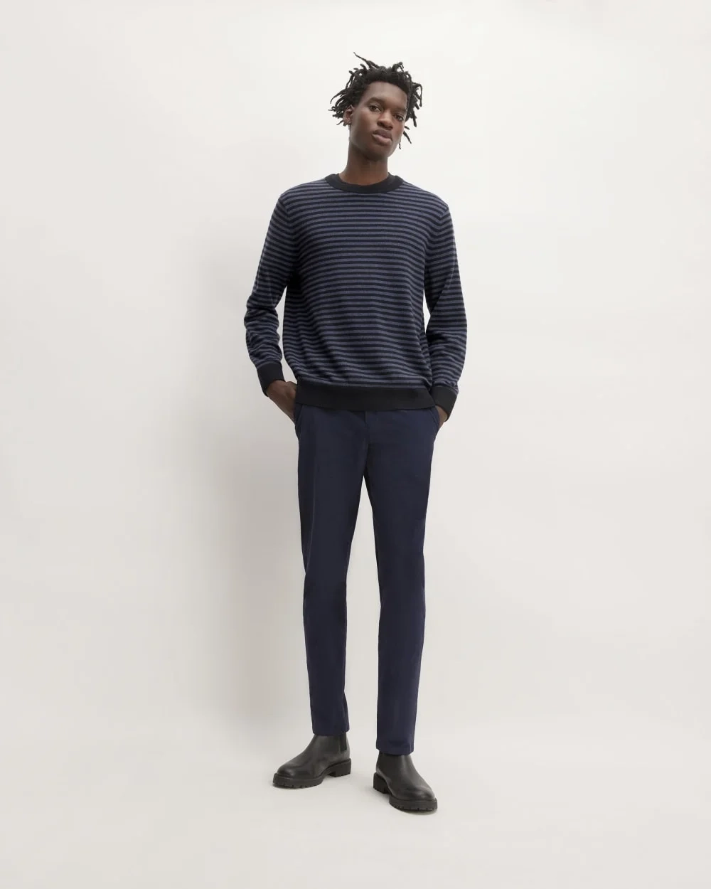 The Grade-A Cashmere Crew | Indigo / Dark Navy (4)