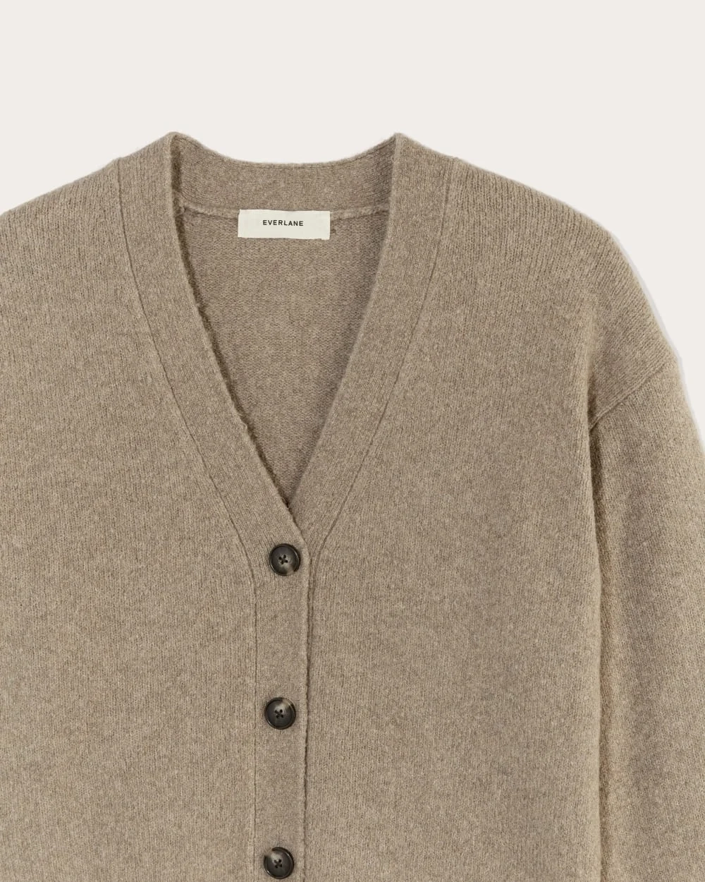 The Cocoon Cardigan in Plush Cotton | Heather Taupe (5)