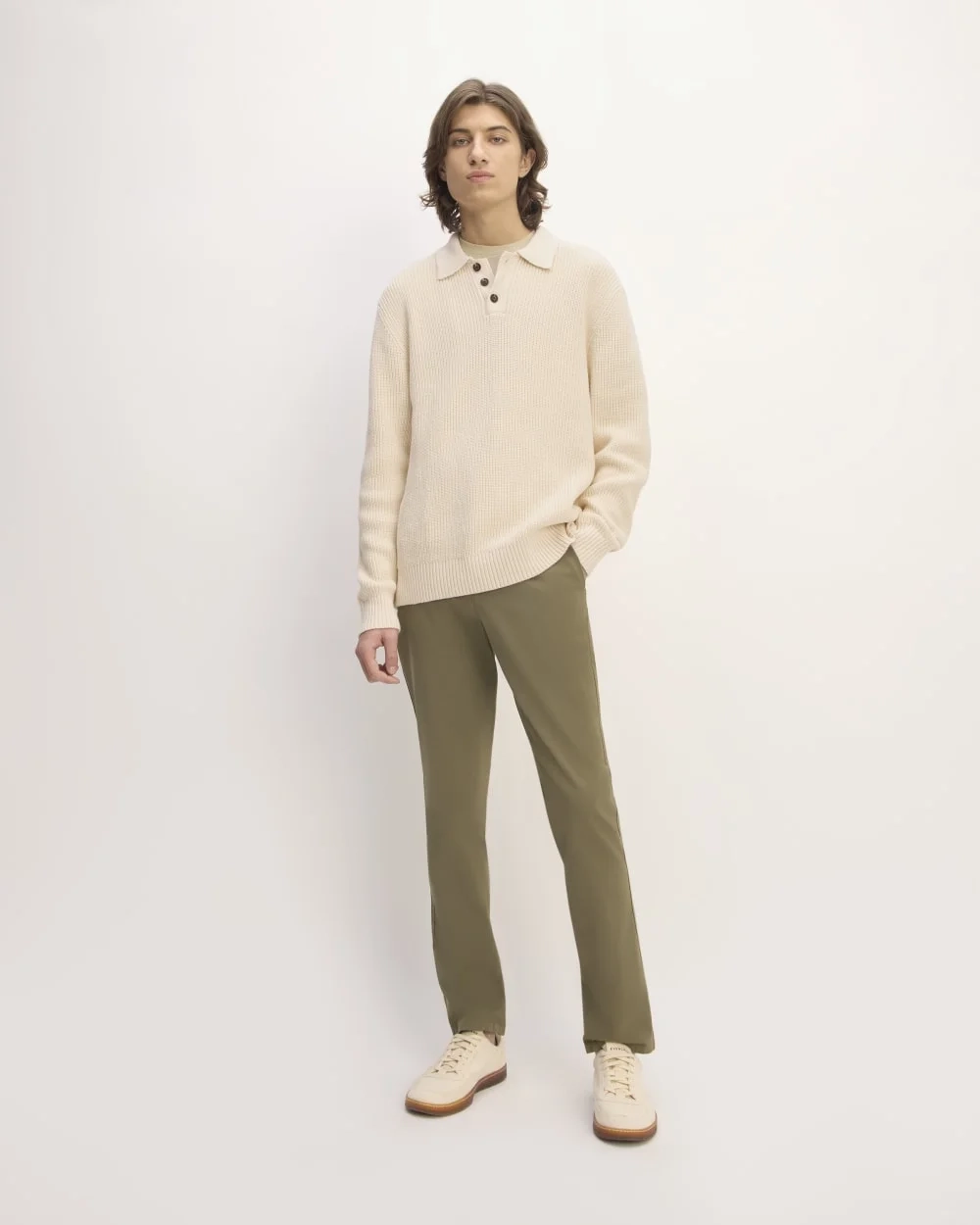 The Cotton Chunky Rib Polo | Canvas (2)