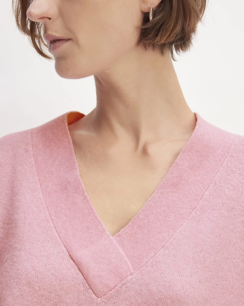 The Cozy-Stretch V-Neck Sweater | Pink Peony (3)