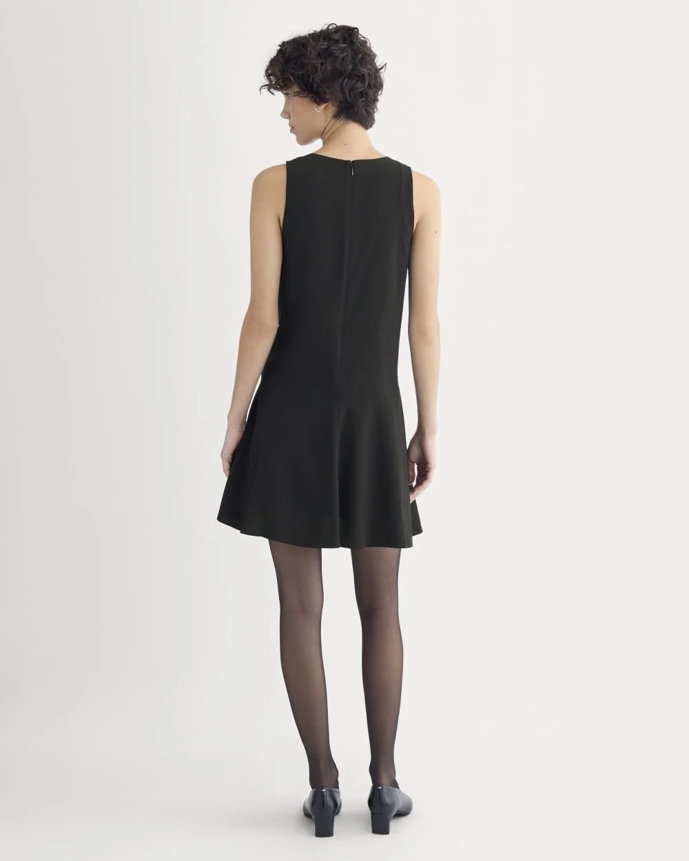 Drop Waist Mini Dress | Black (4)