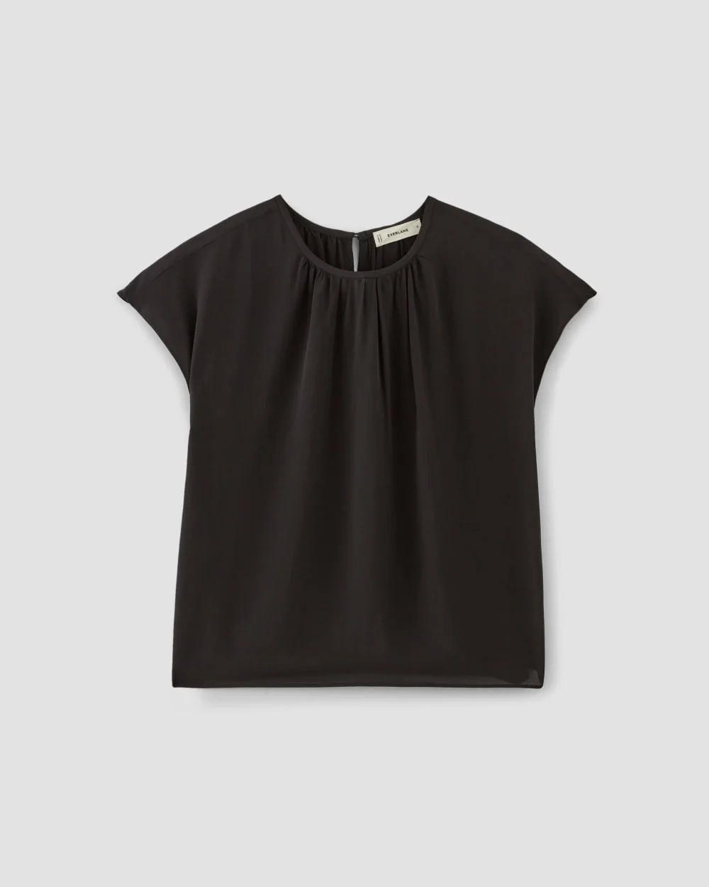 The Gathered Neck Top | Black (3)