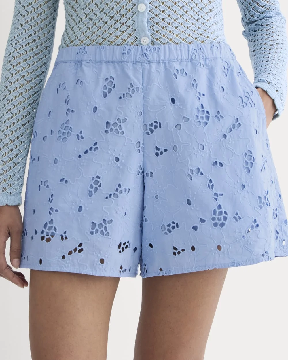 The Eyelet Pull-On Short | Sky Blue (4)
