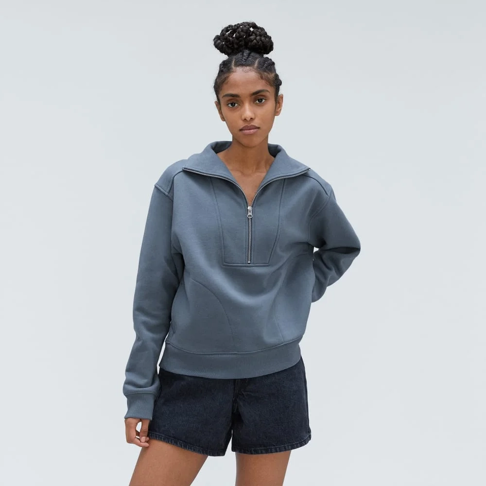 The Track Half-Zip | Faded Blue (3)
