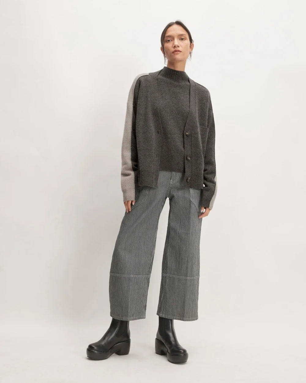 The Good Merino Wool Cardigan | Graphite / Hare Grey (5)