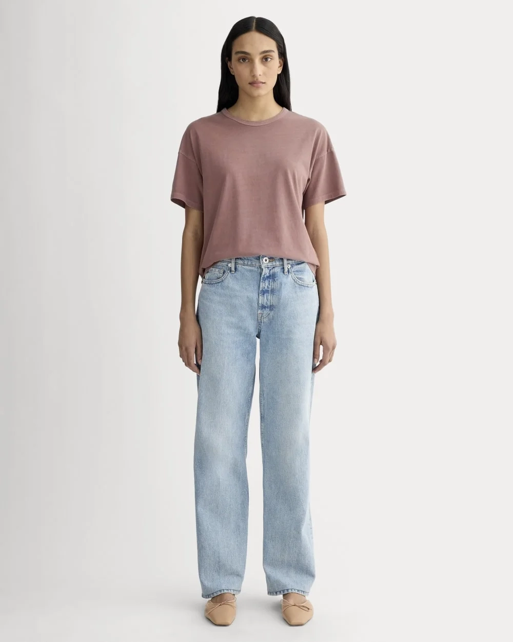 The Boyfriend Tee in Essential Cotton | Brown Garment Dye (5)