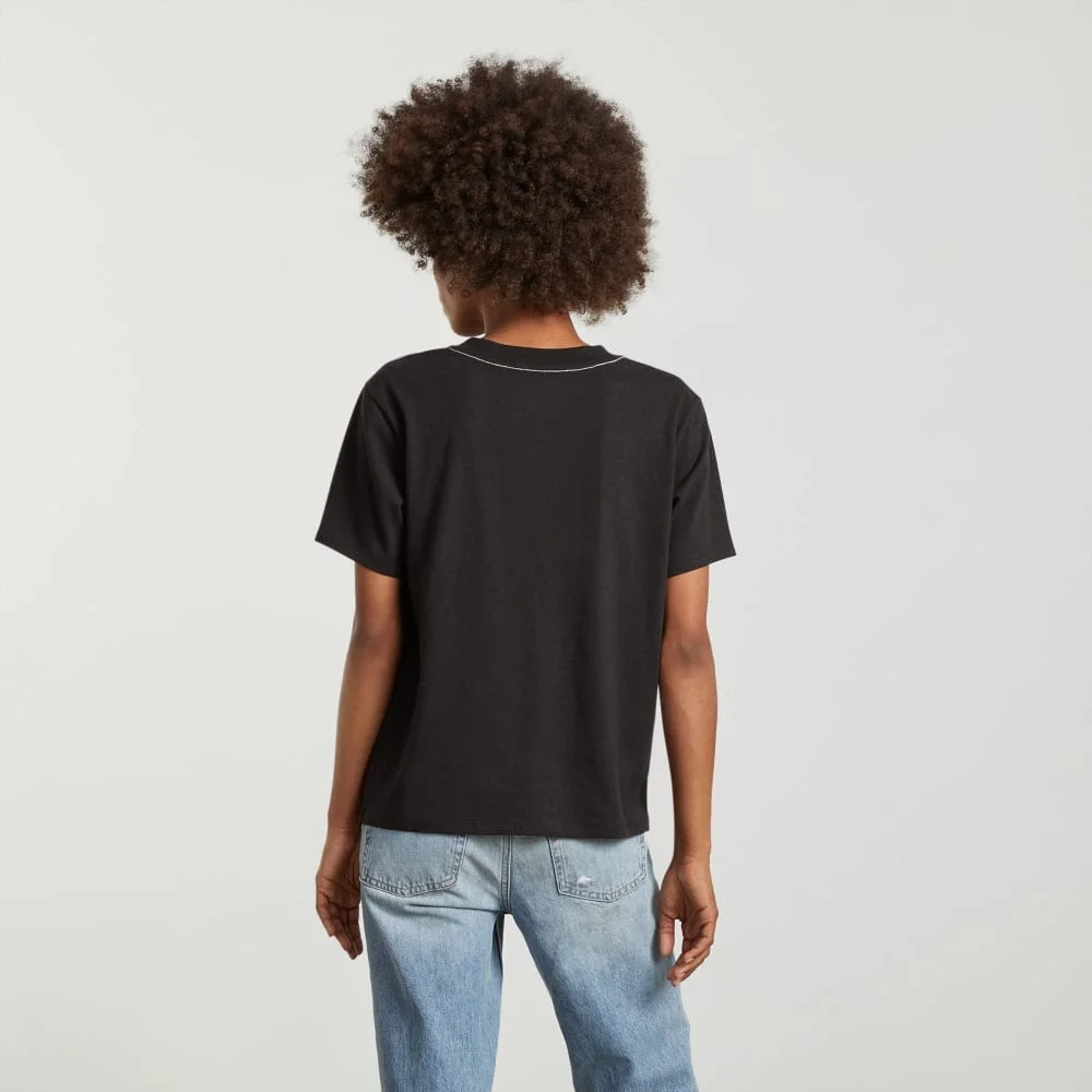 The Vintage V-Neck Hemp Tee | Black (4)