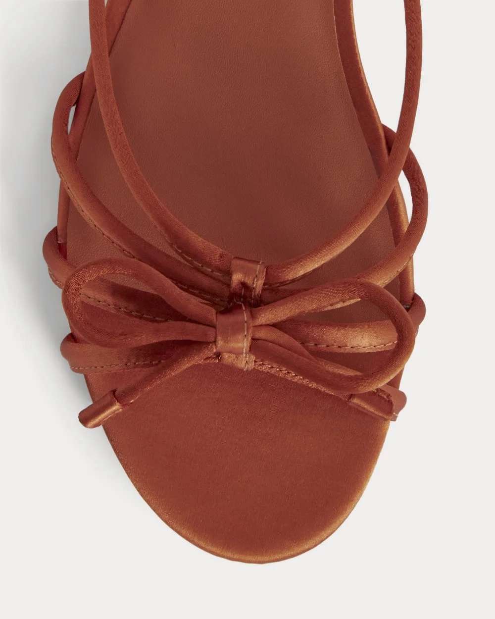 The Bow Sandal | Deep Amber Satin (4)