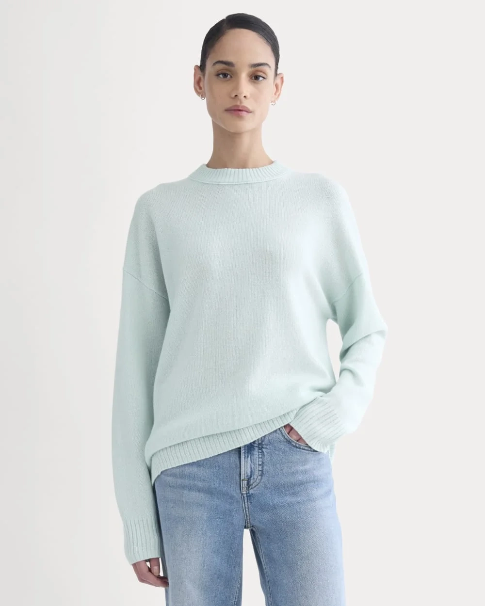 Cashmere Boyfriend Sweater | Chalk Blue