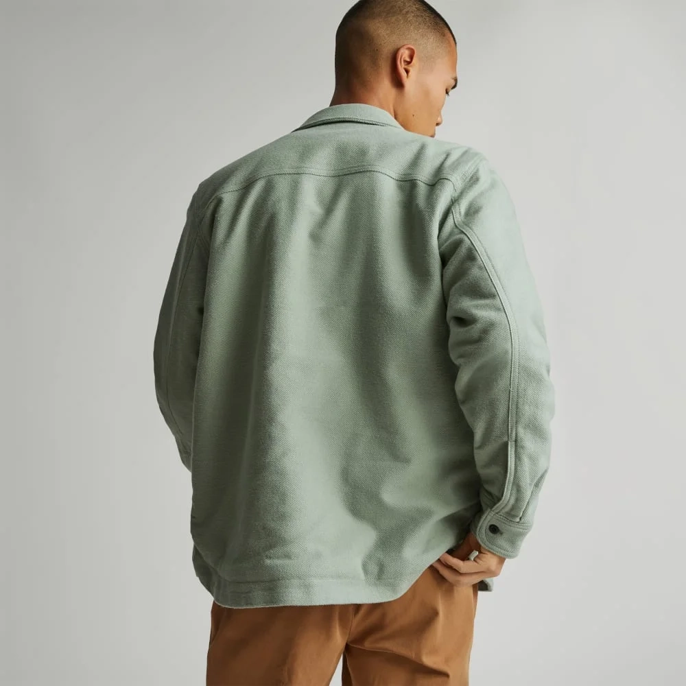 The ReNew Fleece-Lined Heavyweight Overshirt | Lily Pad (5)