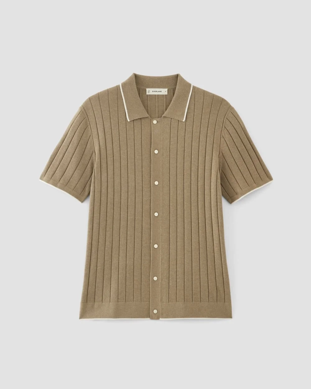 The No-Sweat Button-Down Polo | Dark Heathered Camel (5)