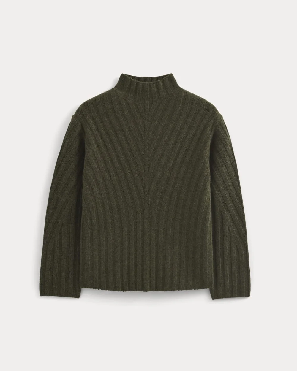 Funnel-Neck Sweater in Wool Cashmere | Heather Beech (5)