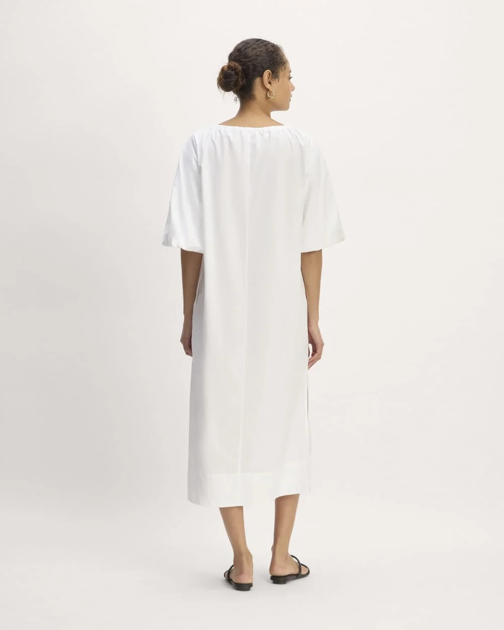 The Supima® Puff-Sleeve Dress | White (4)