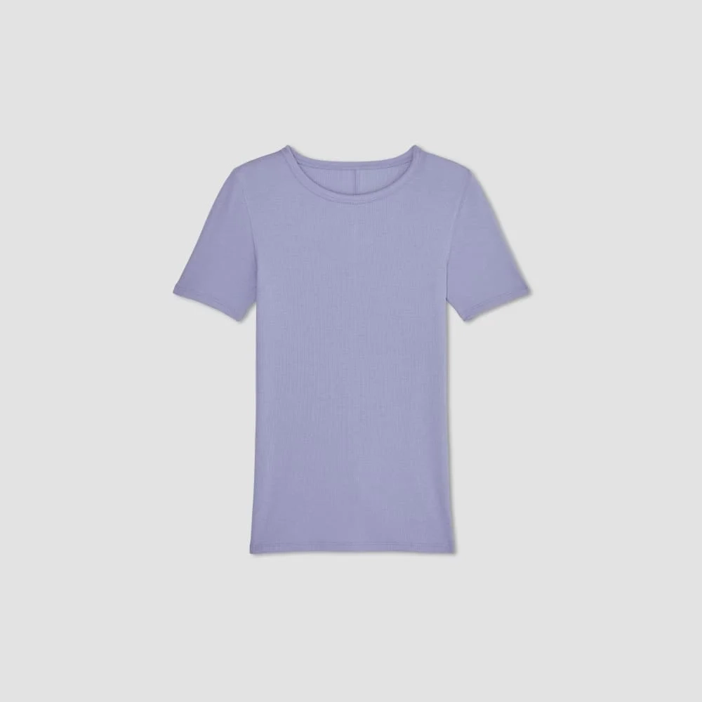 The Pima Micro-Rib Crew Tee | Cornflower Blue (5)