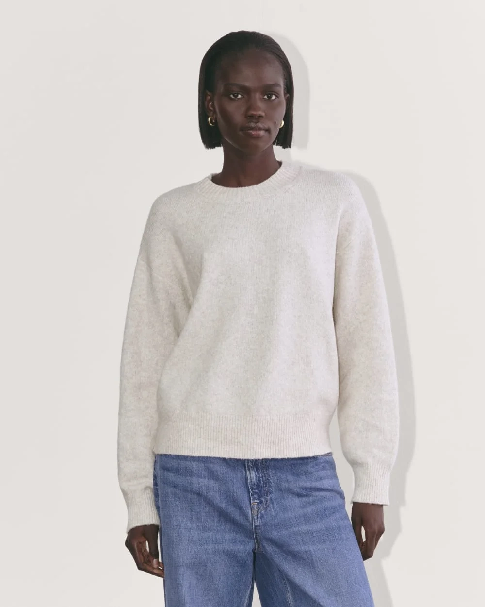 The Cocoon Crew in Plush Cotton | Heathered Oat