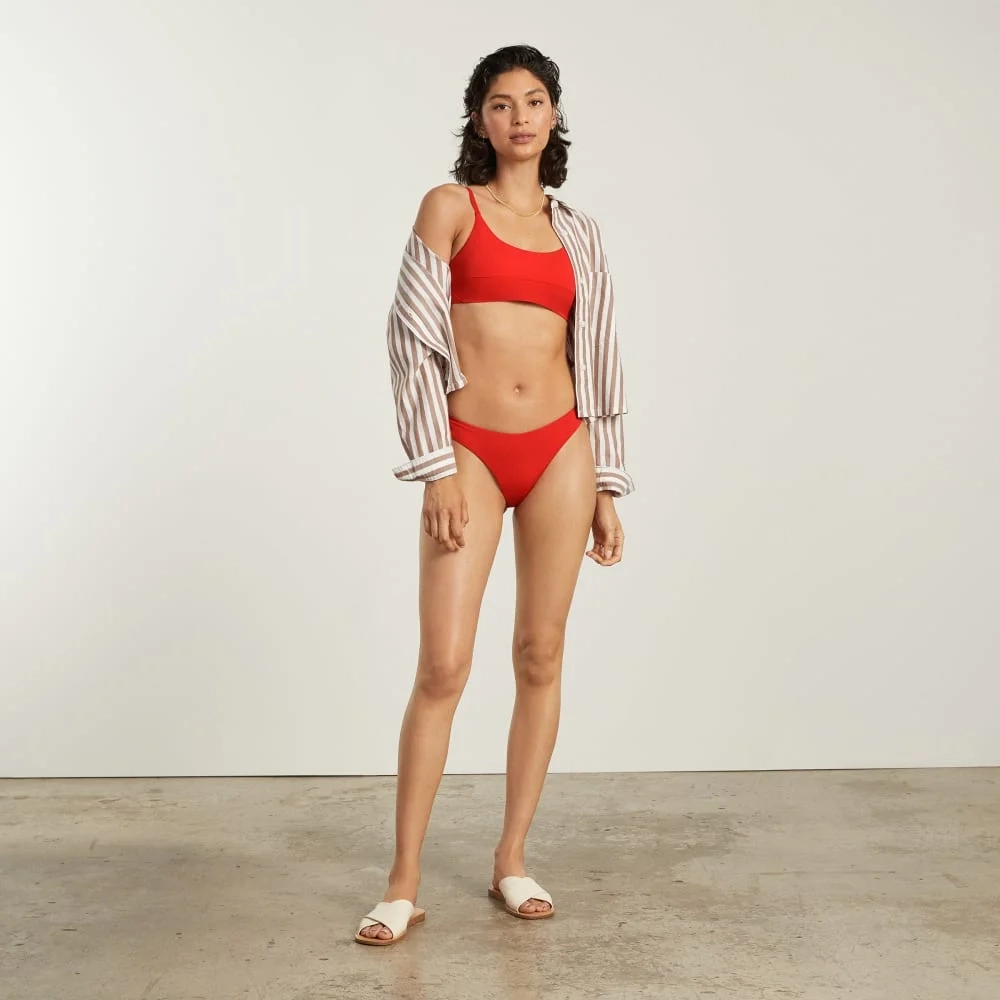 The Scoop-Neck Bikini Top | Bright Red (4)