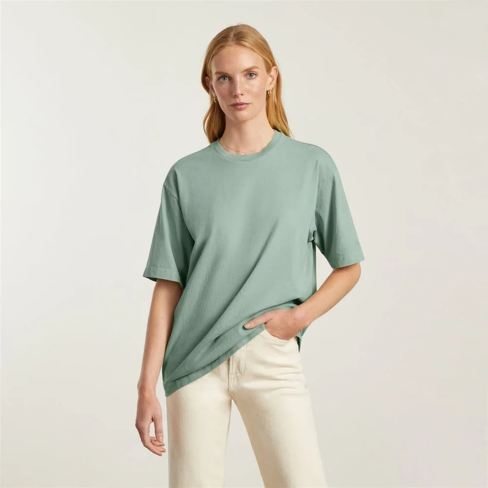 The Everyone Premium Weight Tee | White Sage (7)