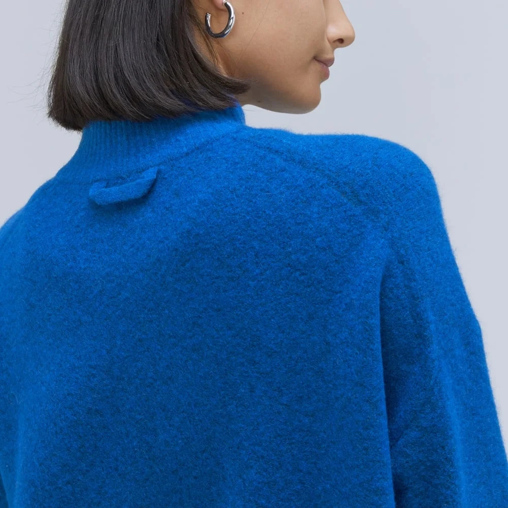 The Cozy-Stretch Pullover | Heathered Lapis Blue (4)