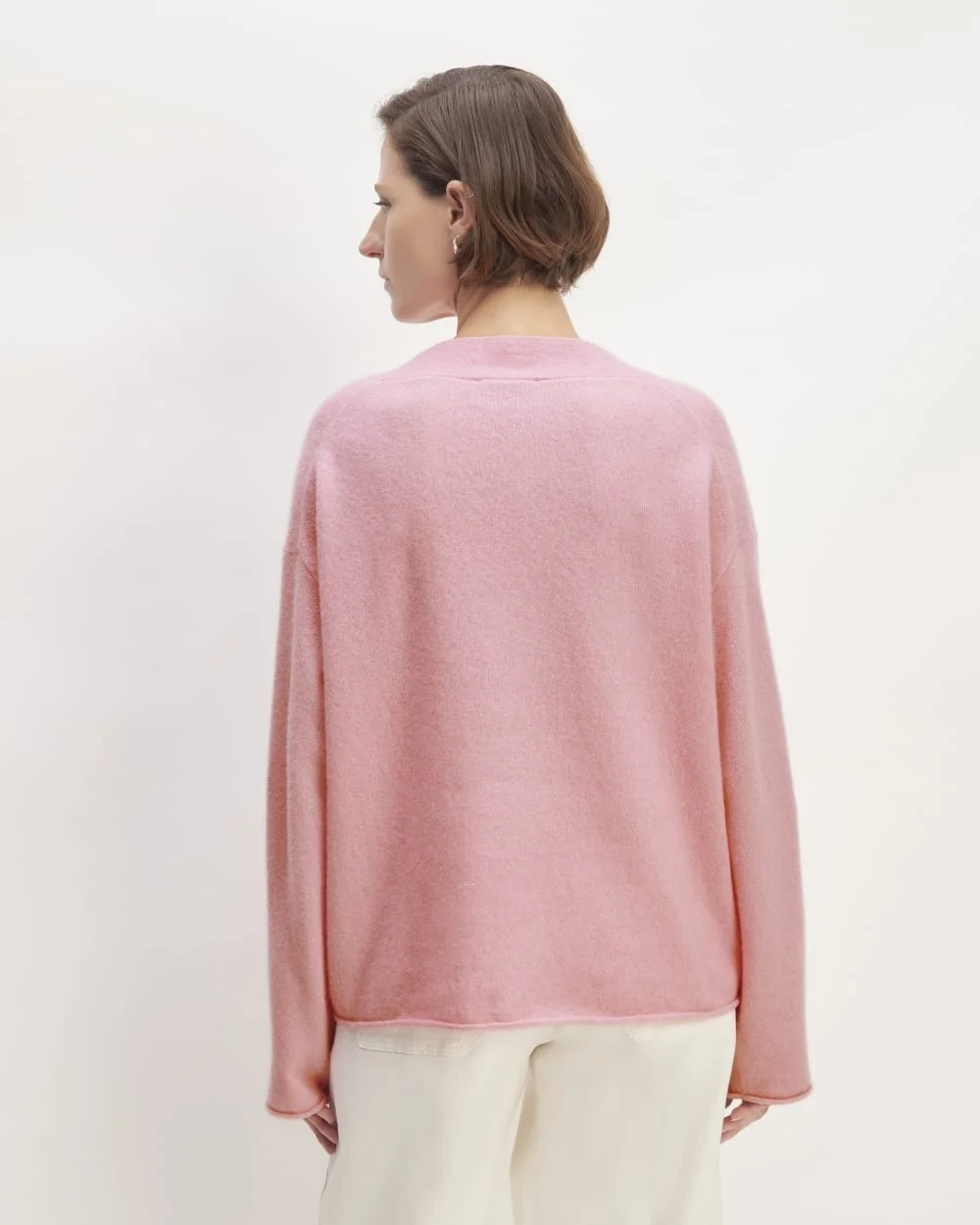 The Cozy-Stretch V-Neck Sweater | Pink Peony (4)
