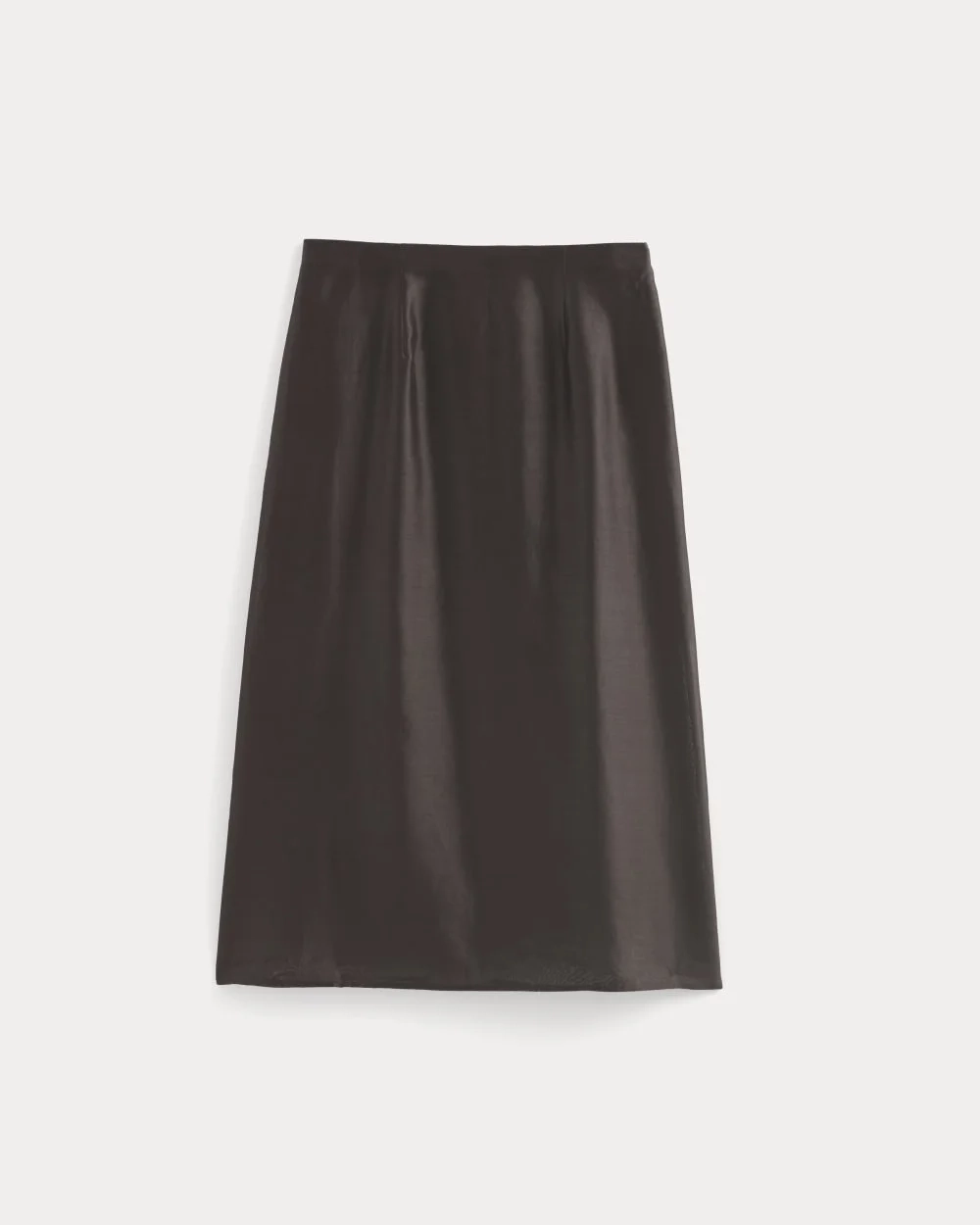 Midi Skirt in Cotton-Silk Organza | Dark Chocolate (4)