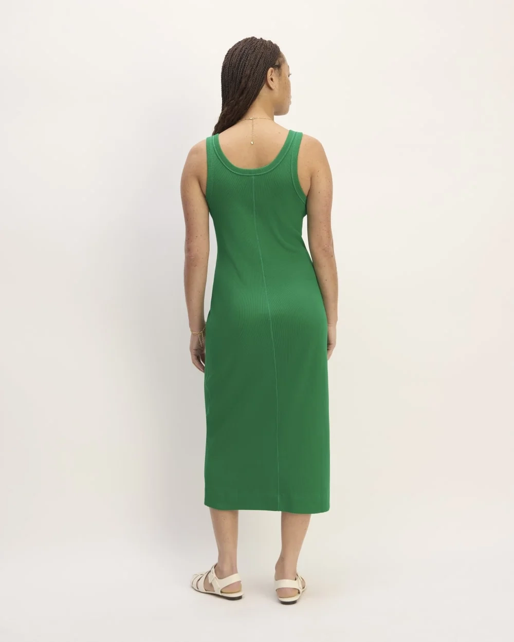 The ’90s Rib Dress | Grass Green (5)