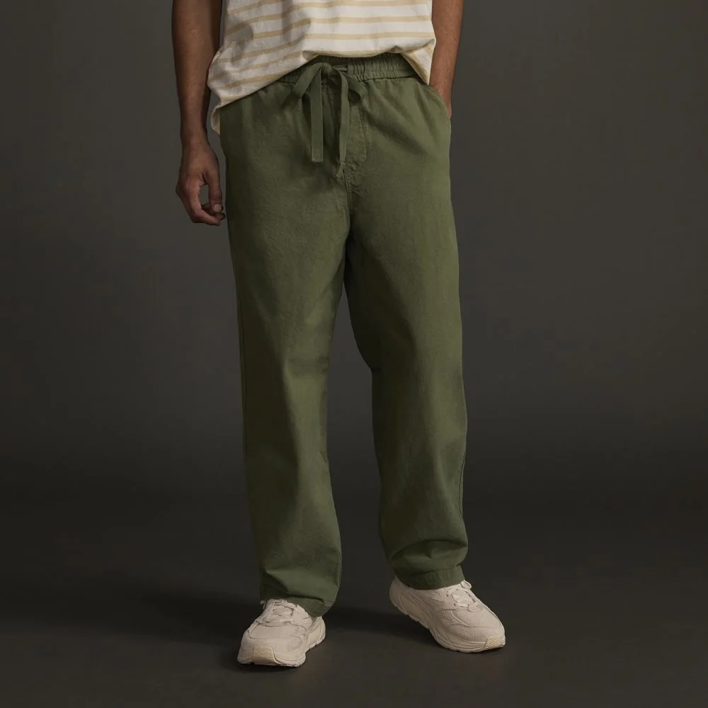 The Canvas Organic Cotton Drawstring Pant | Forest Green