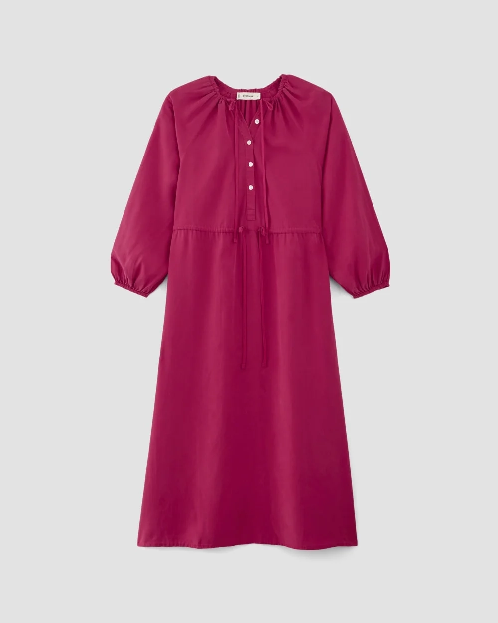 The TENCEL™ Gathered Maxi Dress | Red Currant (4)