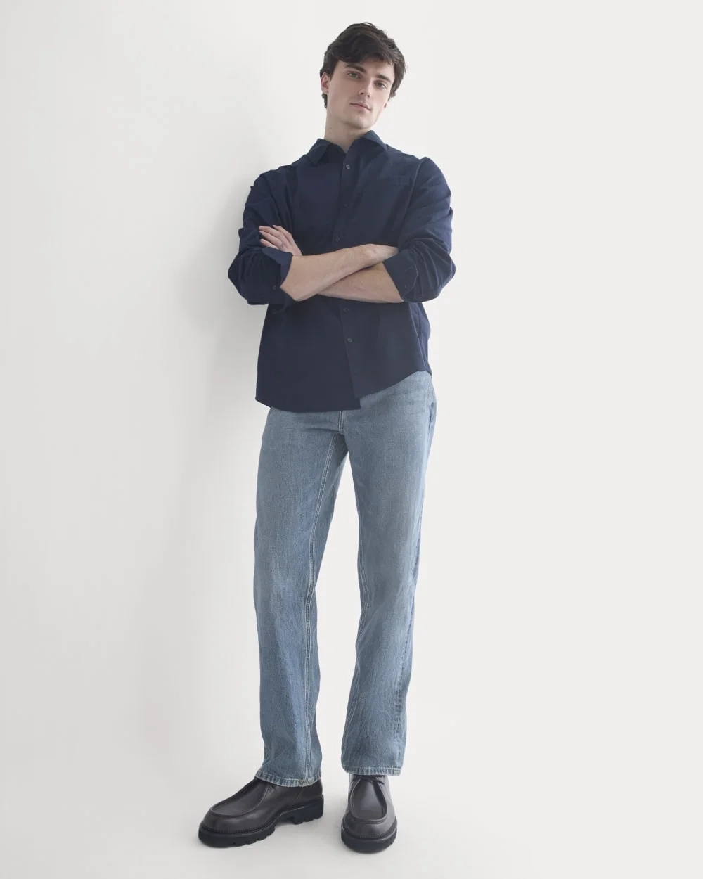 Lightweight Oversized Oxford | Navy (3)